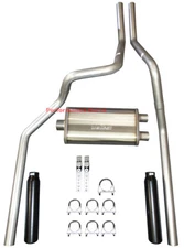 Mandrel Dual Exhaust w/ 22" MagnaFlow Muffler Mellow Tone Fits 06-08 Dodge Ram