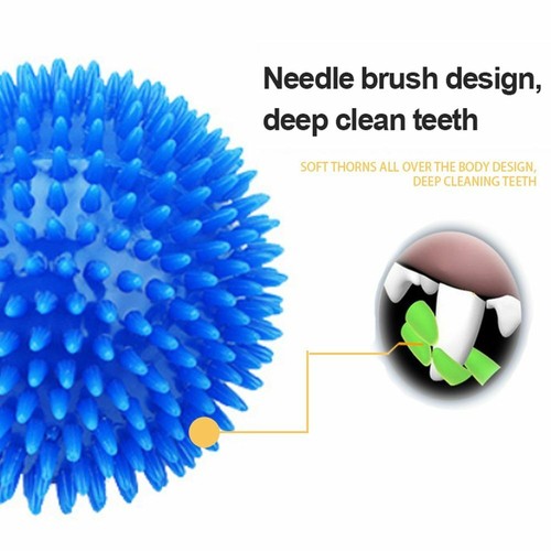 Colorful Spikey Balls Dog Balls Interactive Toys Puppy Chew Toys Squeaky Rubber/ - Picture 6 of 23