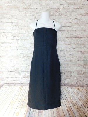 country road black linen dress