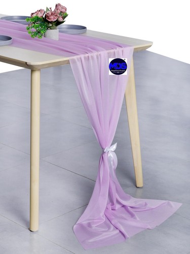 MDS 5 Pack 10ft Chiffon Table Runner 29 x120 Inches Sheer Wedding Runner Roma... - Picture 3 of 7