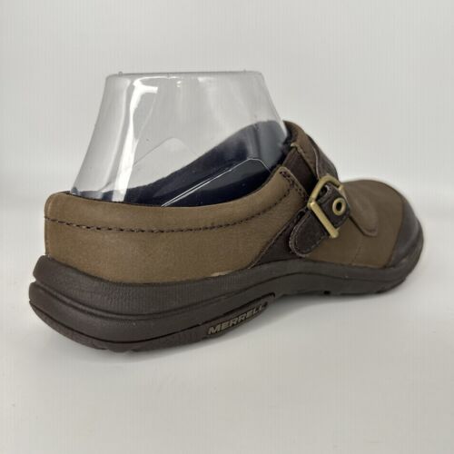 Merrell Dassie Buckle Leather Char Brown Slip On Women 7 US - Bild 2 von 14