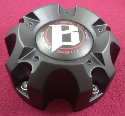 Ballistic Wheels Matte Black Custom Wheel Center Cap # CAP-WX03-135/139.7-5H