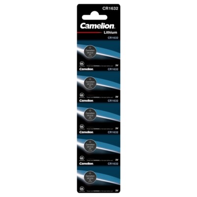 5x CR1632 Lithium Knopfzellen 3V 120mAh ø16x3,2mm Camelion Batterie im Blister