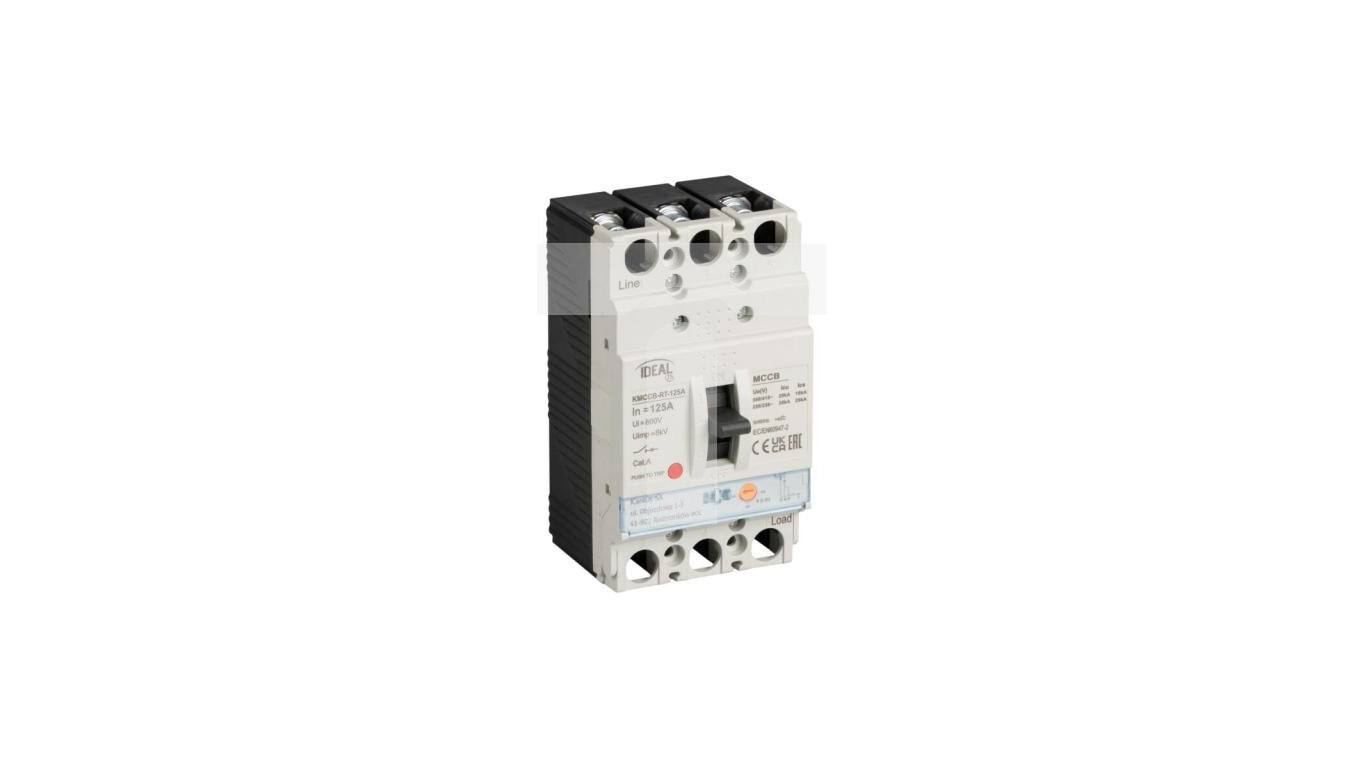 Molded case circuit breaker KMCCB-RT-125A-3P (0.8-0.9-1xIn) 25kA(380/415V /T2UK