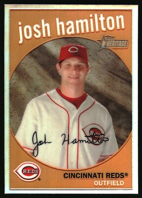 Josh Hamilton 2008 Topps Heritage Baseball Chrome C9 Refractor /559