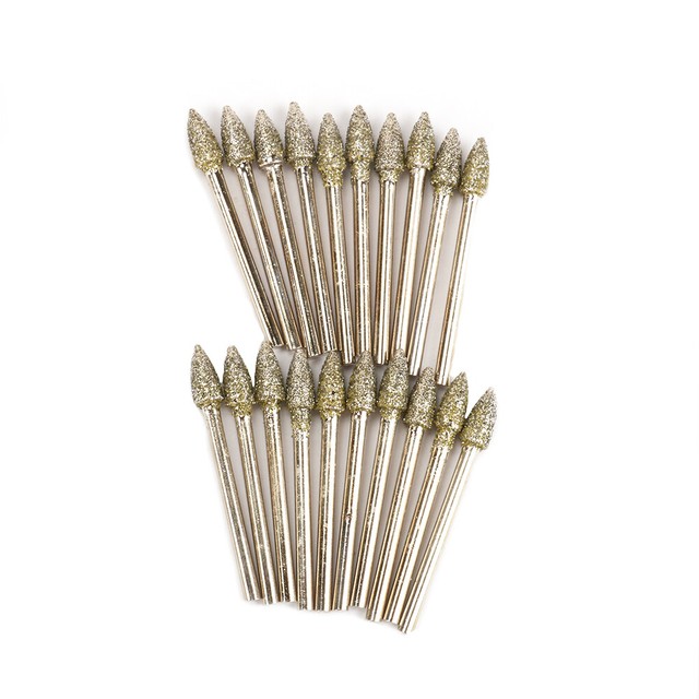 ILOVETOOL Diamond Inverted Conical Burrs 12mm Cone Grinding Head Tools for Stone