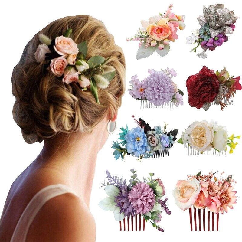 Serenity Wedding Flower Hair Comb Bridal Accessory - Luna & Wild