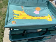 Joymor Changing Table Portable with storage compartments.