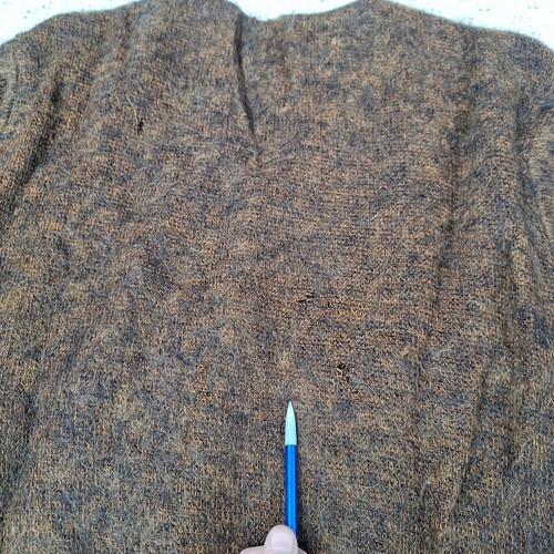Vtg Mohair Orlon Acrylic Blend Mens Cardigan Sweater Brown - Large - Picture 14 of 17
