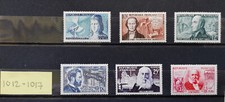 lot timbres france neuf année 1955 n°1012 1013 1014 1015 1016 1017
