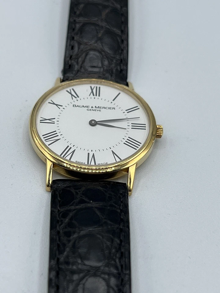 Reloj Hombre Vintage Baume Mercier Classima Ultra Delgado Cuarzo Amarillo 18K G2U Foto 3 de 4