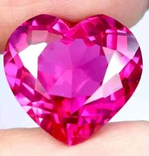 Beautiful Pink Ruby Heart Shape 20 Ct+ Natural Burmese Loose Certified Gemstone