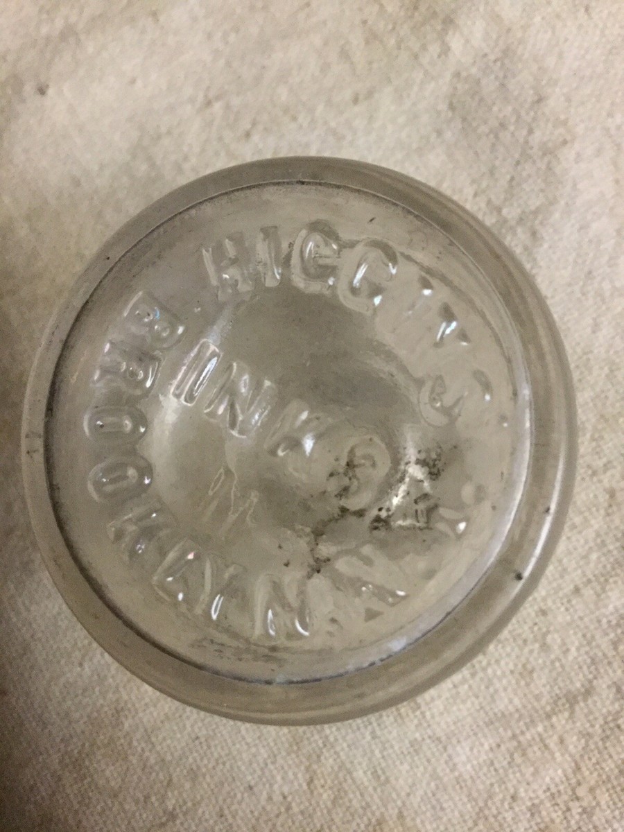 Vintage Higgins Glass Ink Bottle. Brooklyn NY | eBay