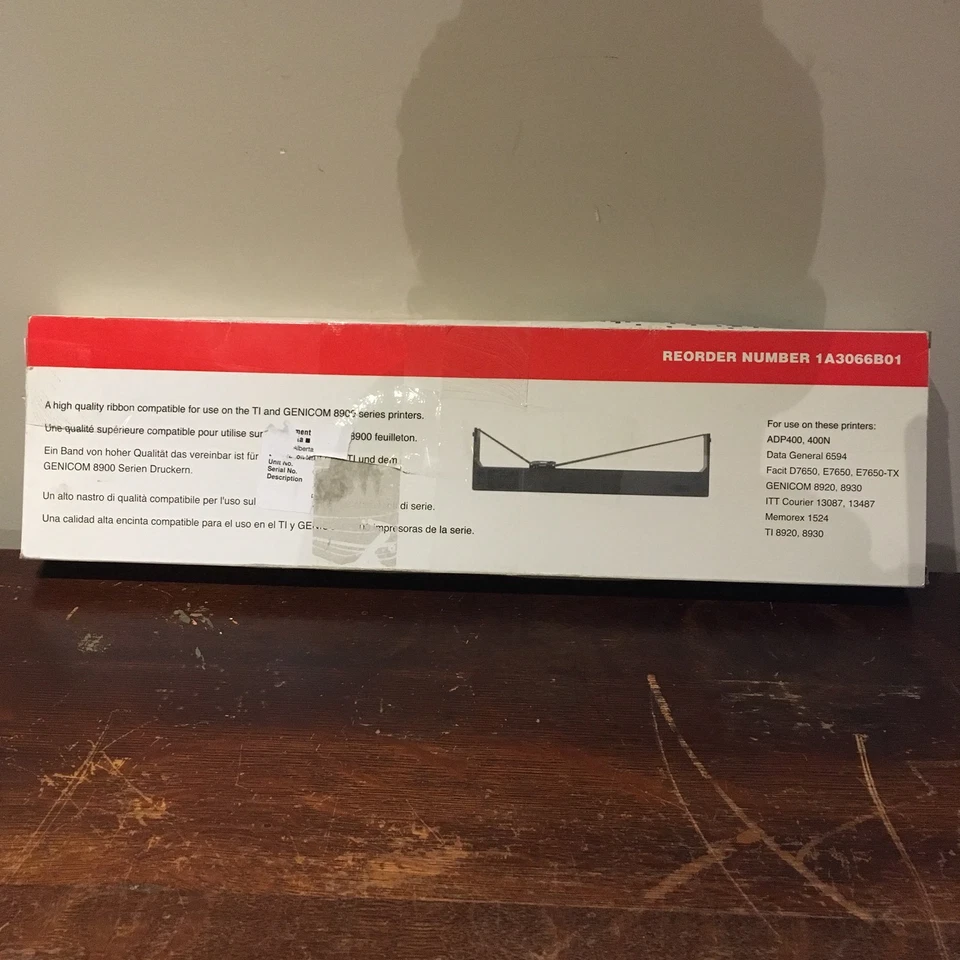 Genicom Printer Ribbon Cartridge 1A3066B01 for TI 8920 TI 8930 Black 8900 series - Image 2 of 4