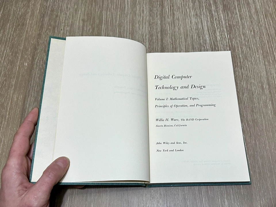 Digital Computer Technology and Design by Willis H. Ware 1963 HC/DJ - Image 3 of 4