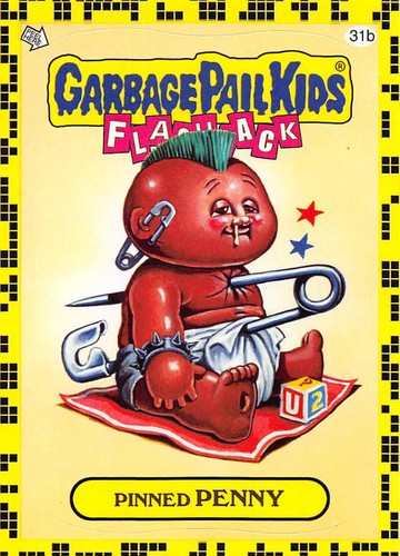 GARBAGE PAIL KIDS 2011 FLASHBACK SERIES 2 PICK-A-CARD YELLOW BASE STICKERS TOPPS - Picture 124 of 321