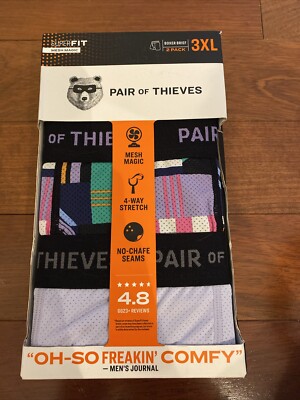 Pair Of Thieves Men s 2 Pack Superfit Mesh Magic Boxer Briefs Size 3XL New