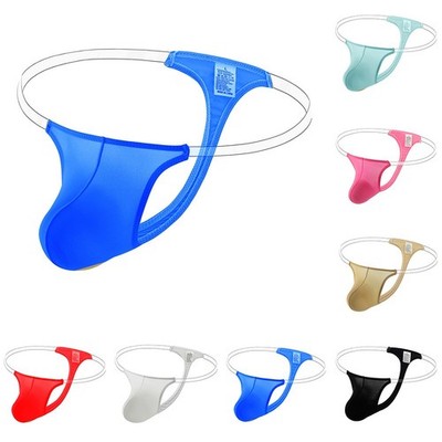 Herren Eis Seide G-String Tanga Unterwäsche U Beutel T-Back Tanga Bikini Atmung