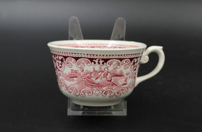 Petrus Regout & Co Maastricht Castillo rot Kaffeetasse Tasse Holland H 5,5 cm