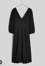 Madewell Lightspun V-Neck Midi Dress Size Small NWT Cotton Gauze