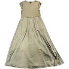 DKNY Maxi Dress Women's M Olive Green Cap Sleeve Comfortable Casual Style (BFD)