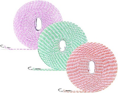 Clothesline,3 Pack Clotheslines for Outside, Adjustable Clothes Line，Windproof C