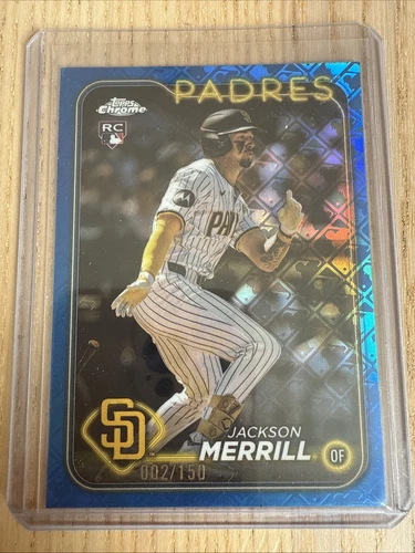 2024 Topps Chrome Logofractor Edition - Jackson Merrill #207 Blue Refractor /150