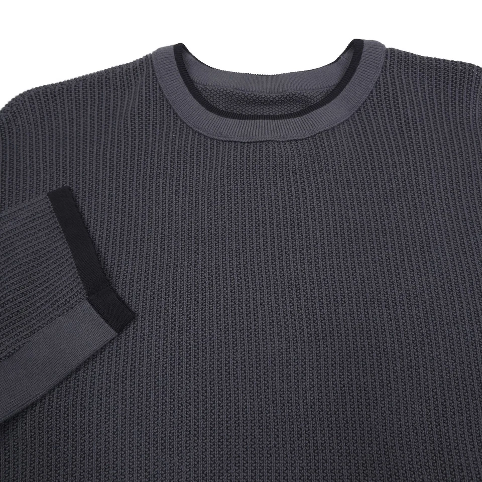 $275 Rag & Bone Harvey Shark Blue Crewneck Sweater Mens Size Small - Image 2 of 4