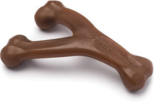 Wishbone Durable Dog Chew Toy for Aggressive Chewers, Real Bacon, Made in USA, M