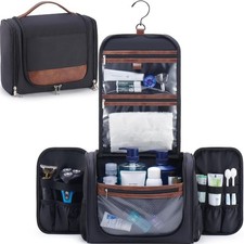 Large Hanging Toiletry Bag for Men, Travel Bathroom Bag with Hook, Hygiene Bag