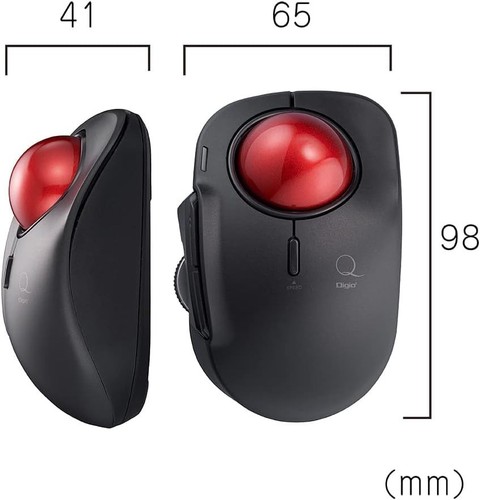 Digio2 Trackball Mouse Small Bluetooth 5Button Laser Type Index Finger White - Picture 6 of 24