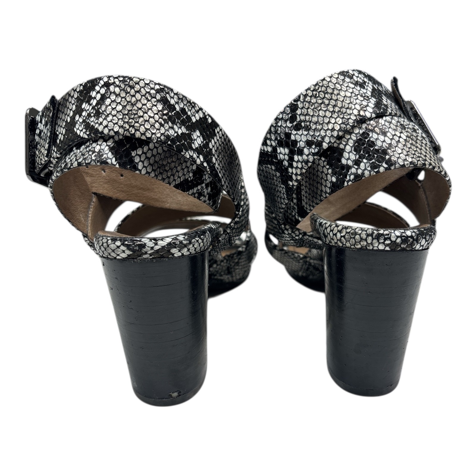 APL Sandalo Vionic Blaire in pelle di serpente con cinturino e tacco a blocco misura 7 5