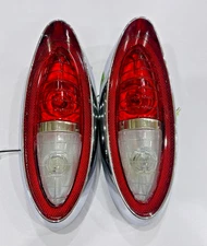 TAILLIGHTS SET FITS 1954 CHEVROLET  Complete W/ Bezel & Lens (PAIR)