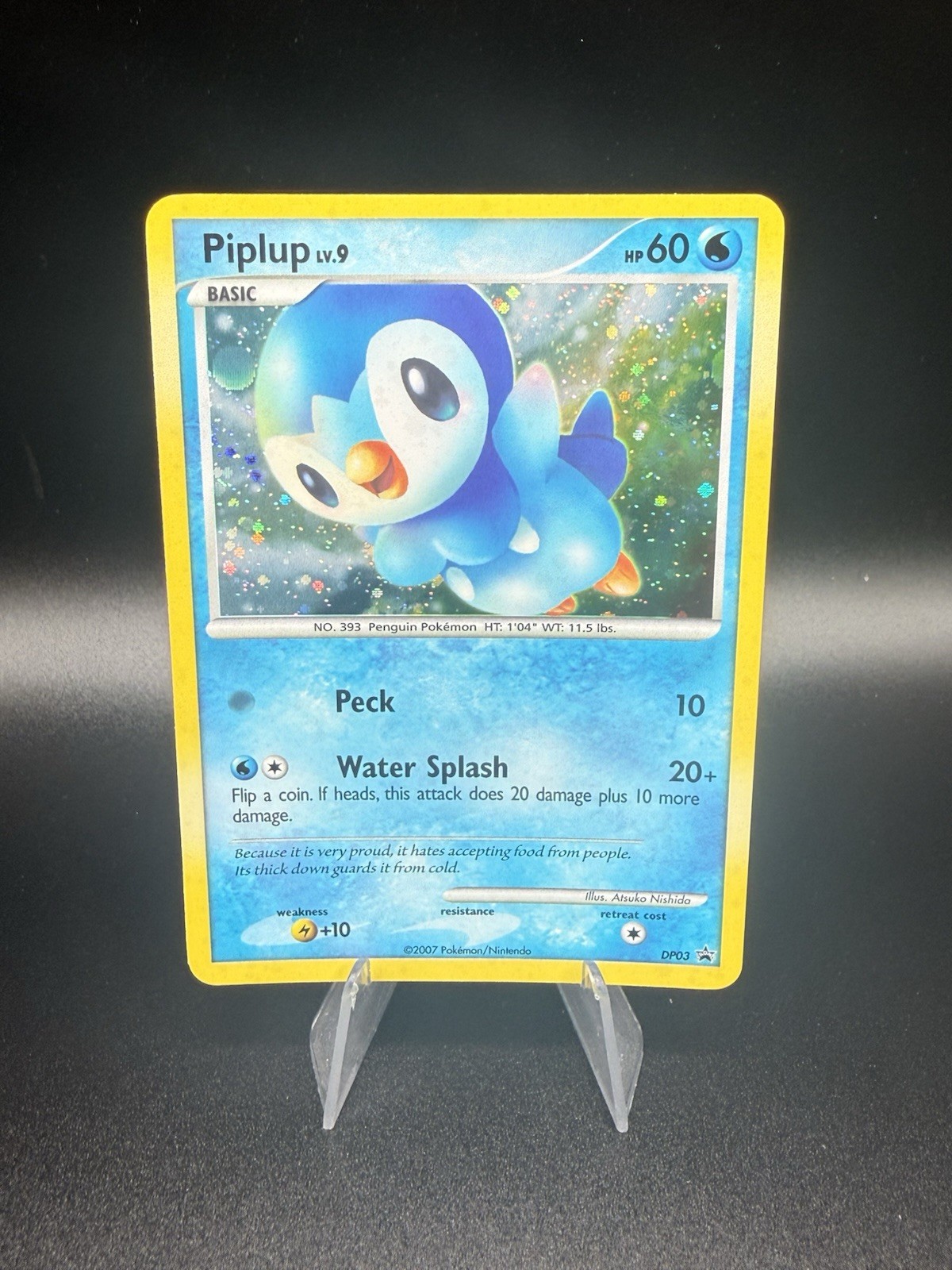 Pokémon TCG Piplup Promo Cosmos Holo Diamond & Pearl DP03 LP+