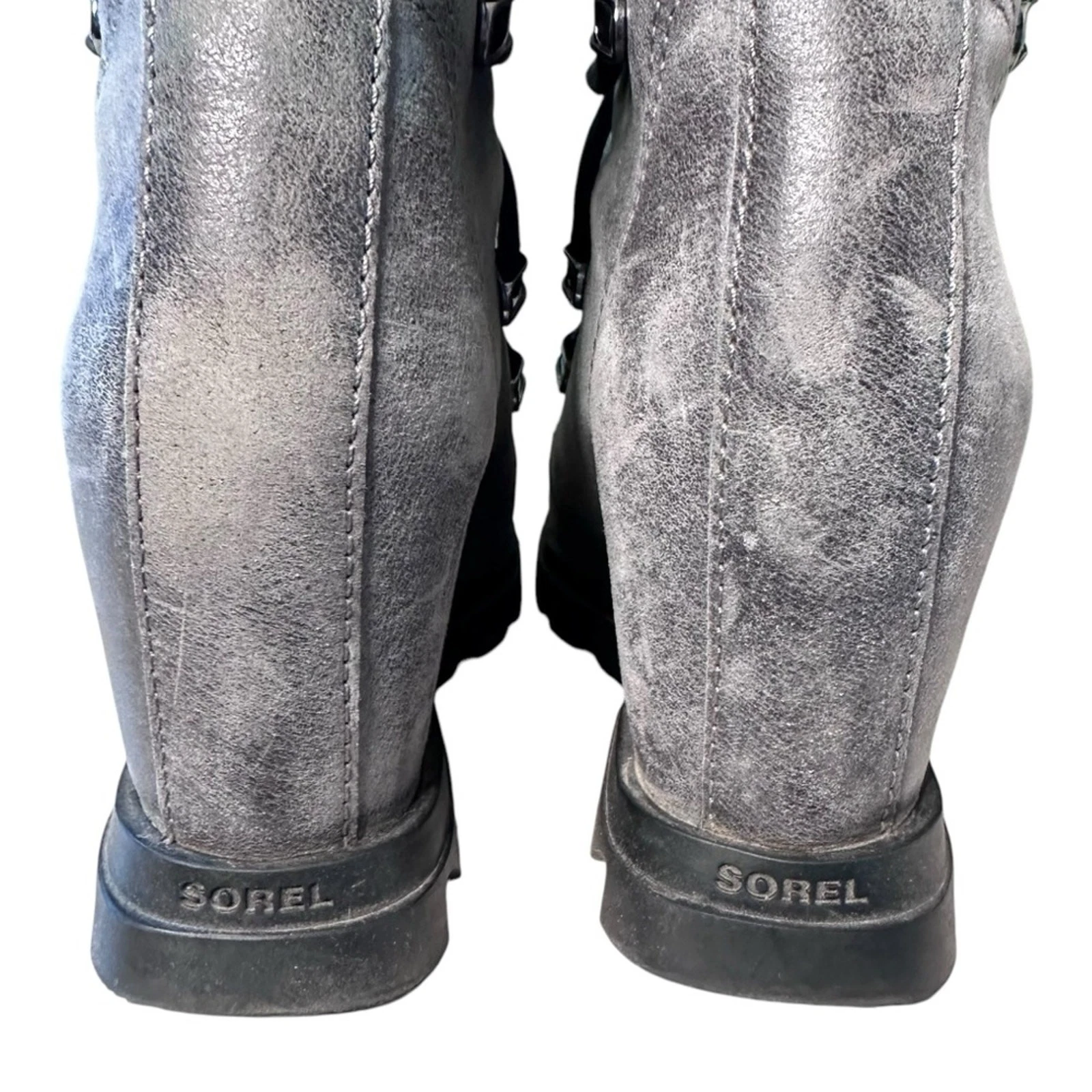 sorel joan arctic wedge lll lace cozy distress boots