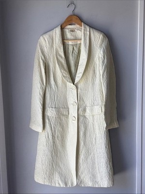 Max Studio Silk Linen Textured Coat Size 6