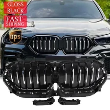 Front Radiator Grille Active Air Shutter Cover Cap For BMW X6 G06 2020 2021 2022