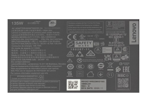 5A11K67847 Lenovo Netzteil 135,0 Watt - Bild 5 von 5