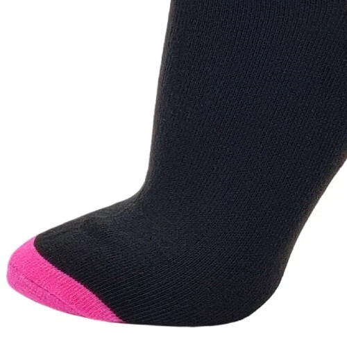 Women Non Elastic Diabetic Black Colored Heel &Toe Easy Grip Design Socks Lot - Picture 5 of 6