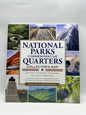National Parks US Mint Map Album Coin Holder Commemorative Quarters Collectors