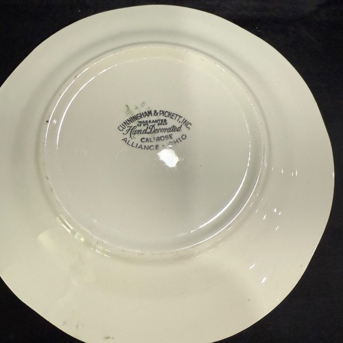 Piatto insalata Calirose 6 1/4" - Cunningham & Pickett/Homer Laughlin 22kt Rim~Uno - Foto 4 di 5