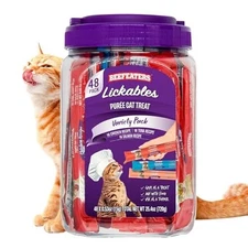 Beefeaters Gourmet Cat Treats Puree Variety Pack Salmon Tuna Chicken 48ct