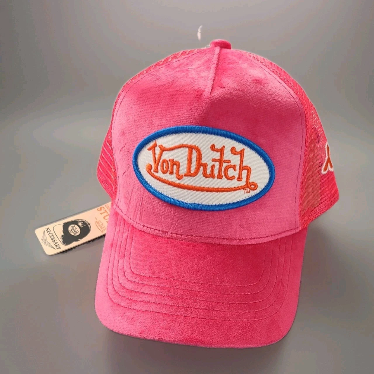 Von Dutch Hot Pink Hollywood Velvet Trucker Hat One Size Fits Most New With Tags