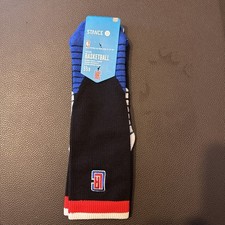 Stance Fusion Basketball Socks 'Prism'  Crew  Grip  Sz L-XL  NWT  2012
