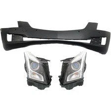 23213290-PFM, 23236365, 23236366 New Set of 3 Bumper Covers Fascias Front Sedan