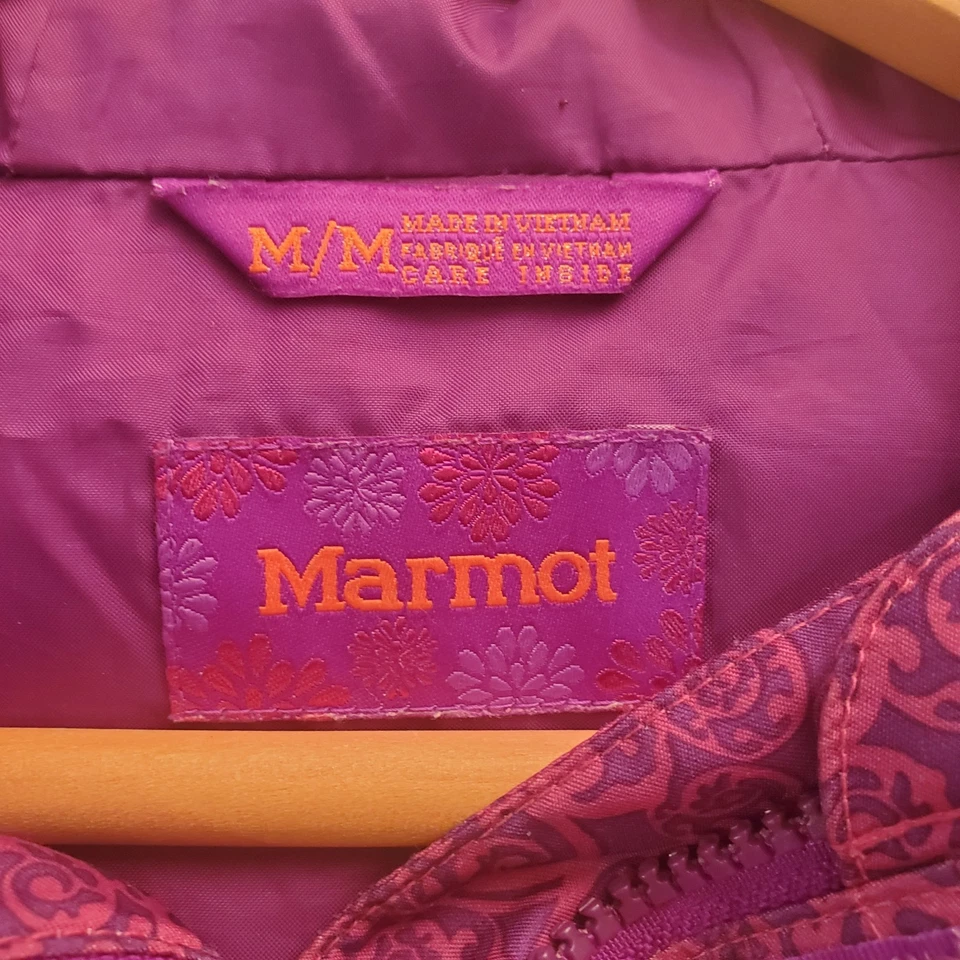Marmot Waterproof Jacket Youth Girls (M) Medium Purple Swirl Style 56750 - Image 4 of 4