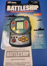 Vintage 1995 BATTLESHIP HANDHELD Electronic Working Game Paperwork Packaging