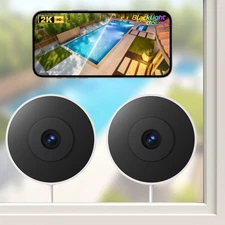 2PCS 2.4G WIFI Window Camera 2K Indoor Home Security Camera Easy & Quick Install