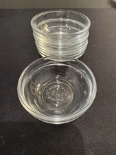 Clear Stackable Nesting Spice Condiment Bowls by Duralex 2.25”D France Lot/4