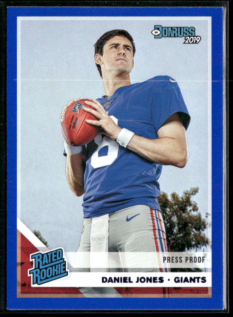2019 Donruss #304 Daniel Jones Press Proof Blue